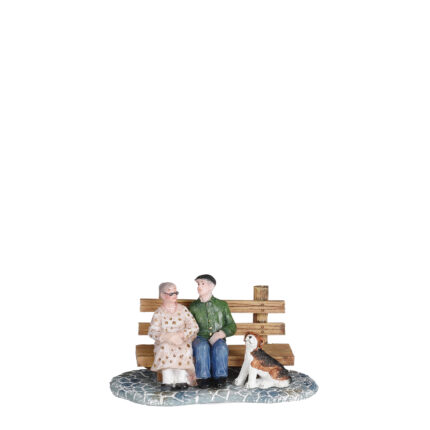 Ted & Ans sitting on a bench