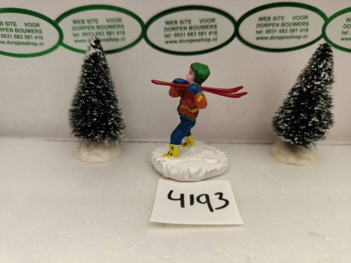 Foto 4193 Lemax Toting Skis - Afbeelding 2