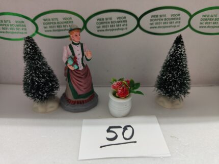 Foto 50 Bloempotje met rode bloemetjes.