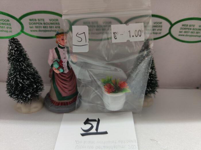 Foto 51 Bloempotje met orange bloemetjes - Afbeelding 3