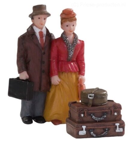 Hotelgasten met koffers set