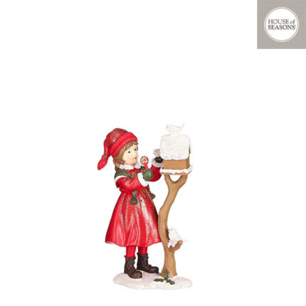 Meisje met vogelhuisje