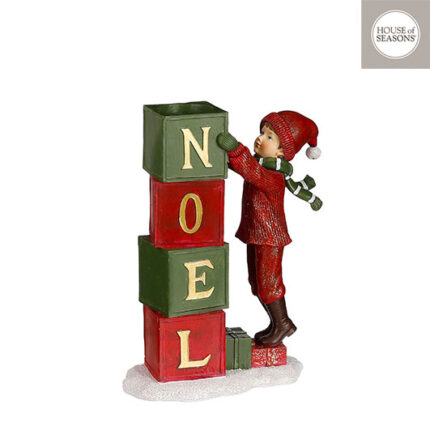 Jongen met blokken Noel