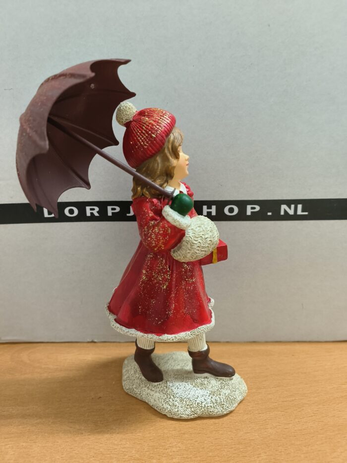 Meisje paraplu rood - Afbeelding 3