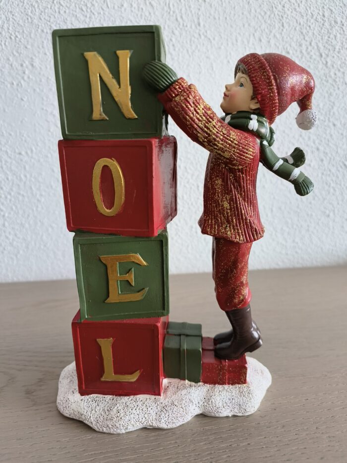 Jongen met blokken Noel - Afbeelding 2