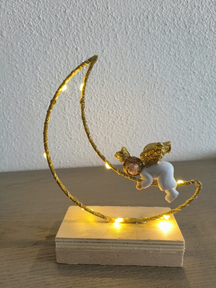 Verlichte maan met engeltje - Afbeelding 2