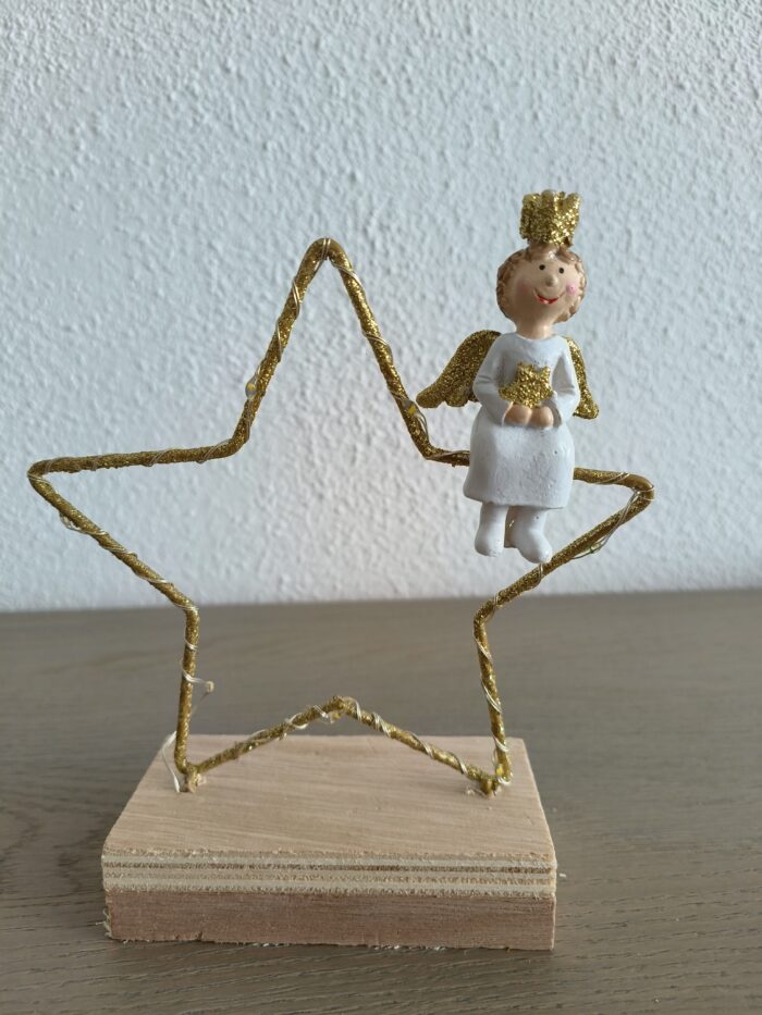 IMG20230824110818 Verlichte ster met engeltje - Afbeelding 1