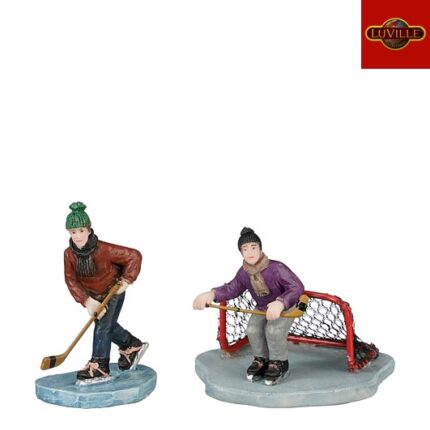 Playing ice hockey team 2