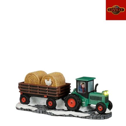 Tractor with straw cart