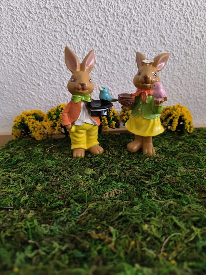 Konijnen met vogel - Afbeelding 2