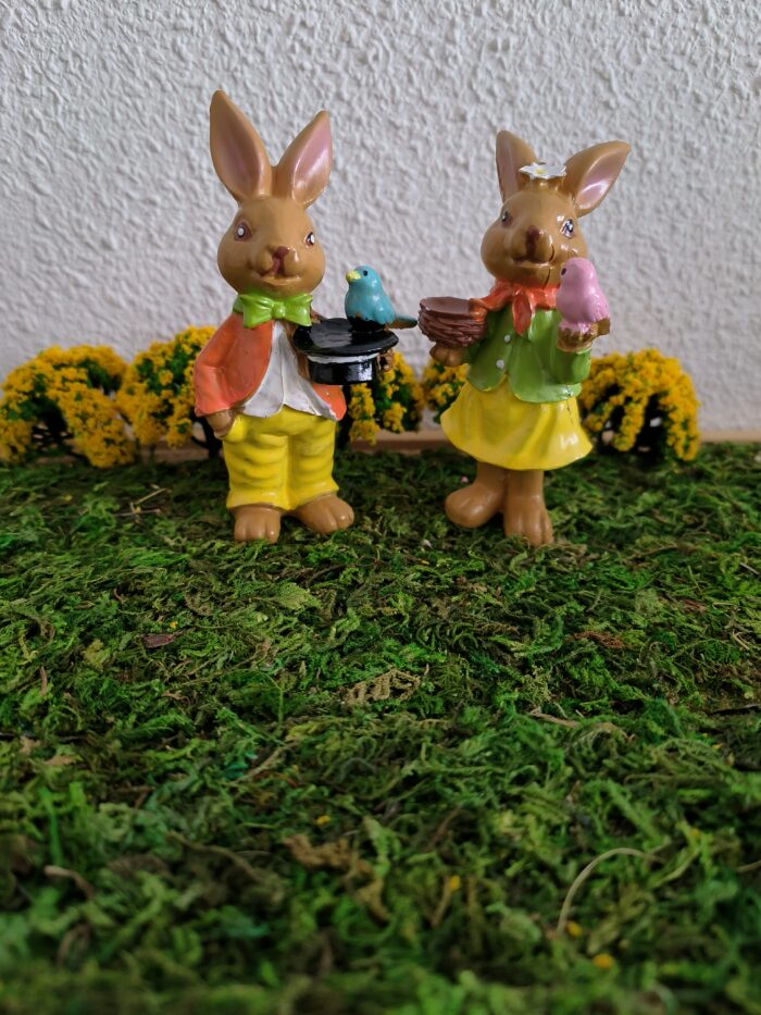 Konijnen met vogel - Afbeelding 4