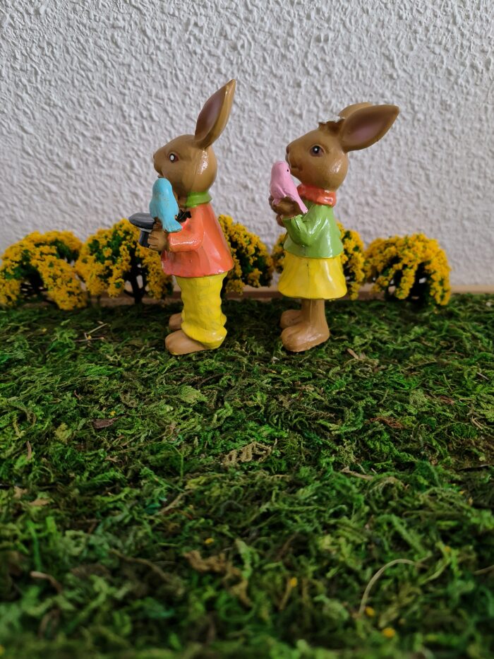 Konijnen met vogel - Afbeelding 3