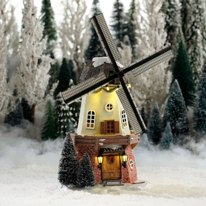 ilvillaggiodibabbonatale-mondoverdegarden-decorazioni-natalizie-edelman-luville-01-1142369 Windmill - Afbeelding 2