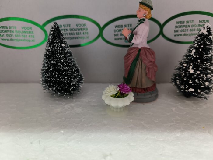 IMG20240402093653 Foto 73 Bloempotje Wit/rose - Afbeelding 1