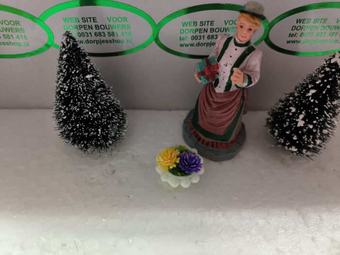 Foto 70 Bloempotje Geel/Paars - Afbeelding 3