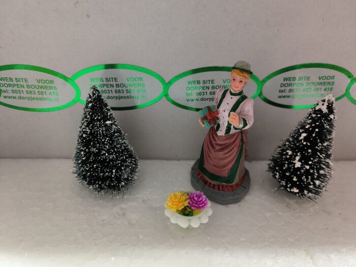 Foto 72 Bloempotje Geel/rose - Afbeelding 1