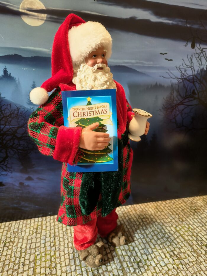 6: Kerstman in ochtendjas met boek - Afbeelding 2