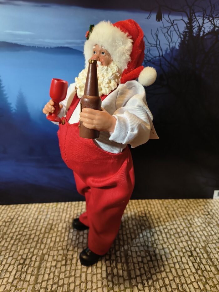 16: Kerstman met fles wijn - Afbeelding 3