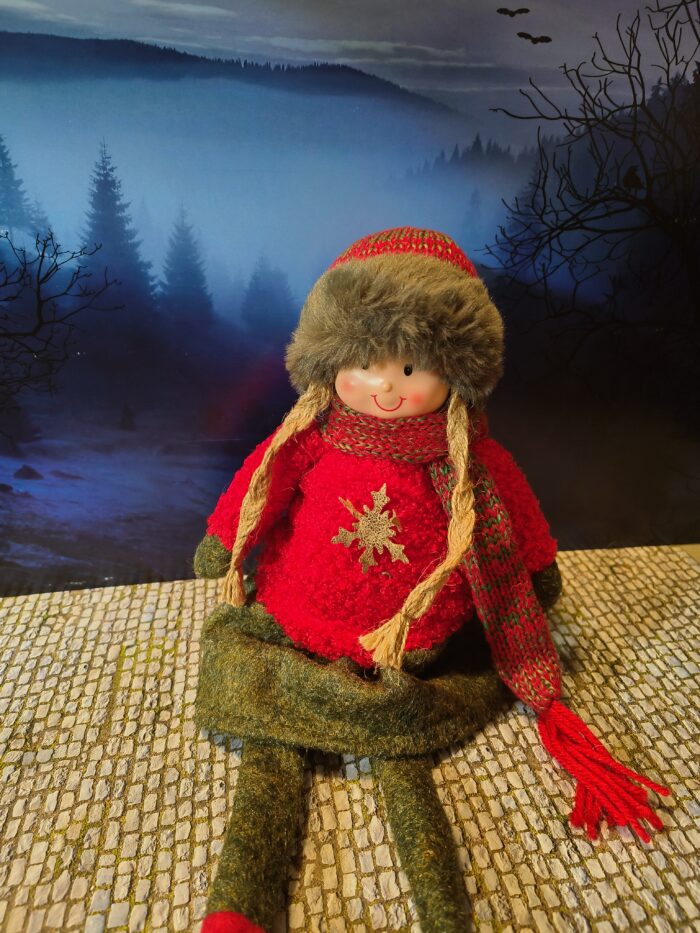 Meisje Rood Zittend - Afbeelding 2