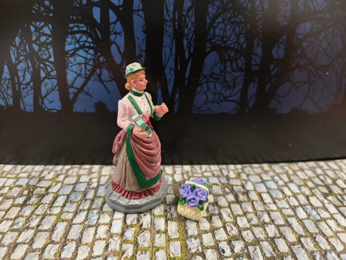 Mandje Lila bloemen - Afbeelding 2