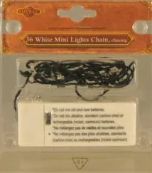 36 White mini lights chain,static