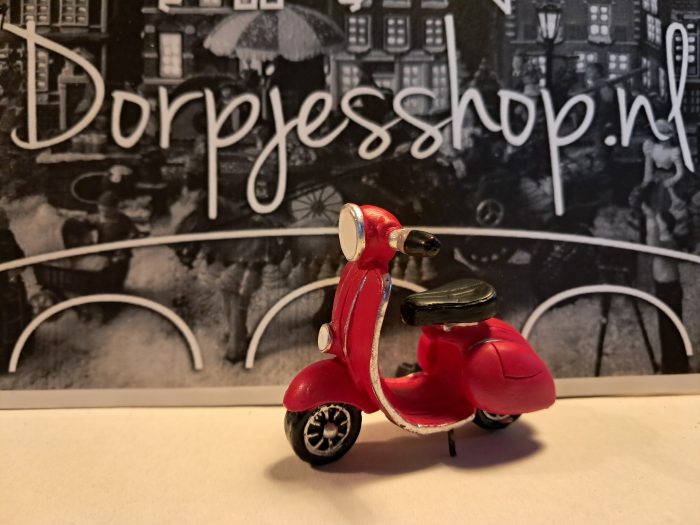 Red moped - Afbeelding 1