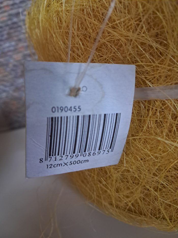 Sisal geel met ijzerdraad op rol - Afbeelding 2