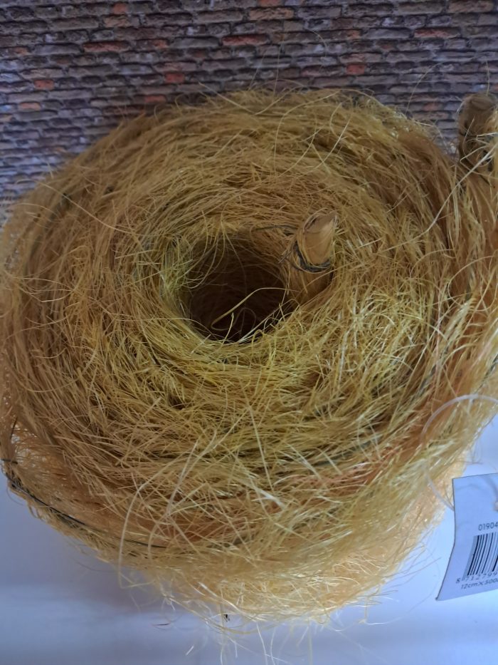 Sisal geel met ijzerdraad op rol - Afbeelding 3