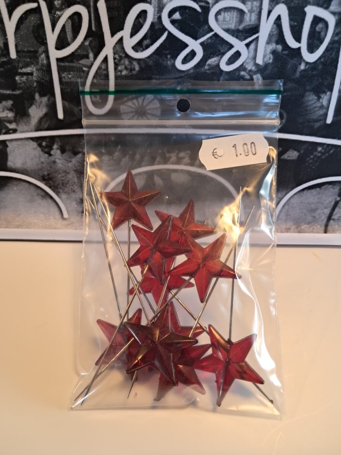 Rode sterren in zakje 10st - Afbeelding 3