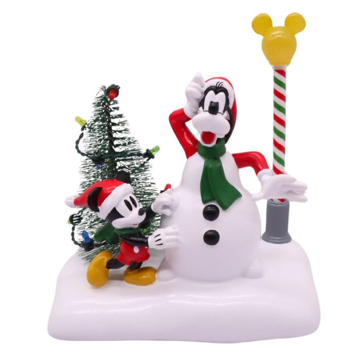 Scenery snowman mickey & goofy - Afbeelding 1