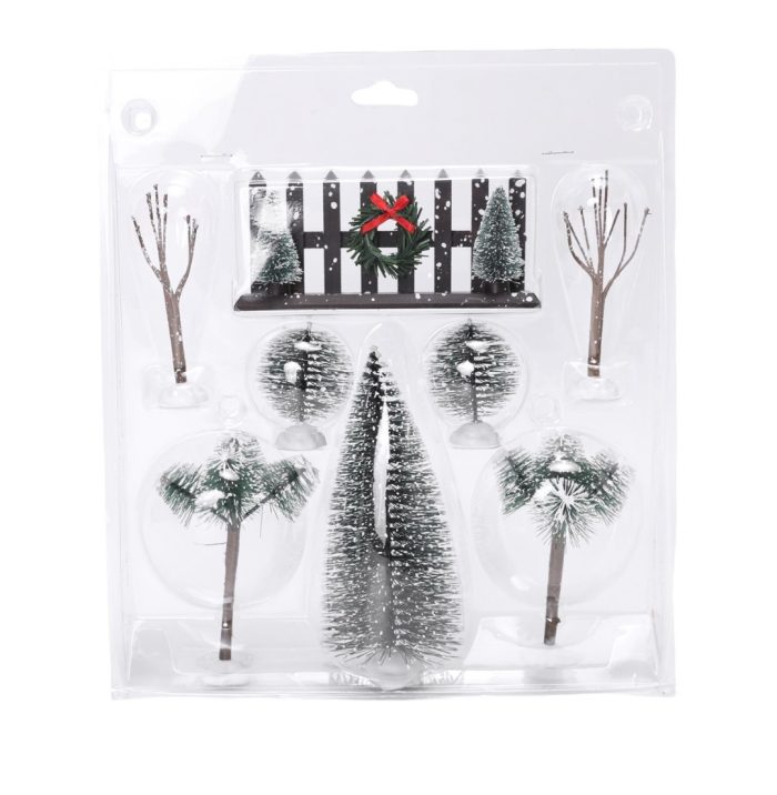 S/8 Xmas deco in blister - Afbeelding 1