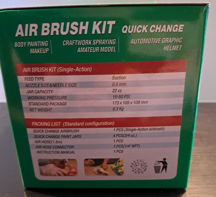 Airbrush Pistool Set, 8dlg. - Afbeelding 3