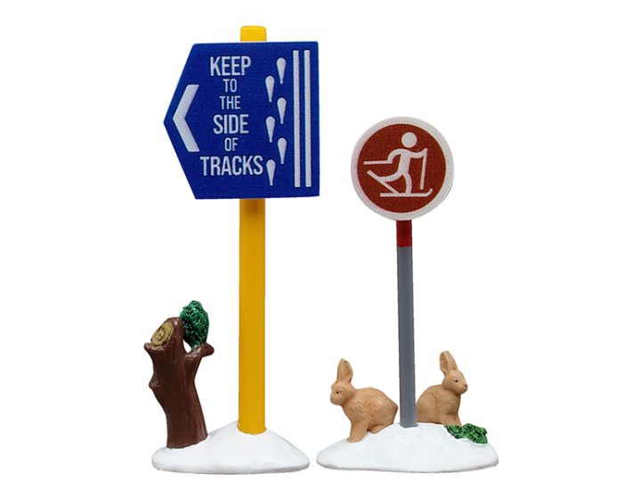 Cross Country Ski Sign,Set Of 2. - Afbeelding 1