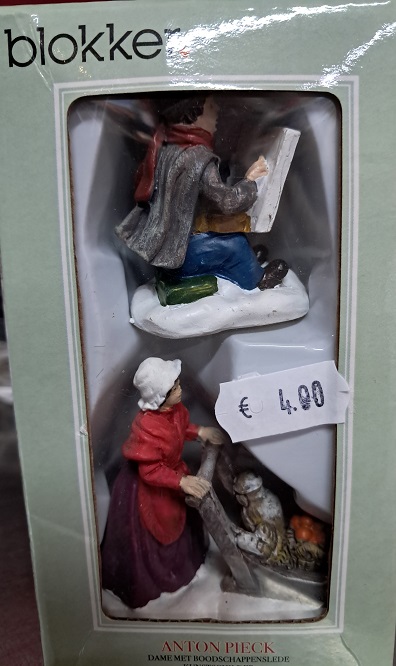 Blokker Dame Met Boodschappenslede&Kunstschilder.*