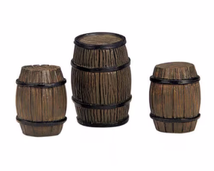 Lemax Barrels,set of 3.*