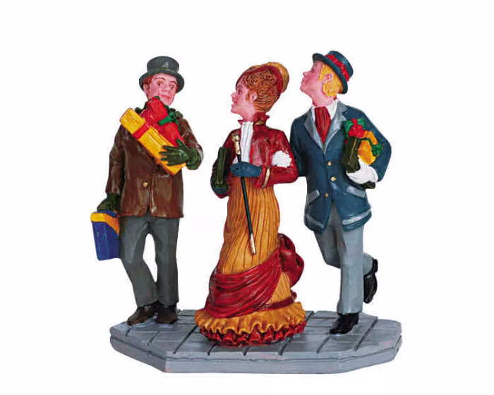 62264c3ec4ce7-61c2-4ac1-8728-0e25e0a93bf6 Lemax Jolly Christmas Shoppers.* - Afbeelding 1