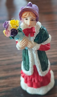 X-Mas Dame Met Bloemen.*