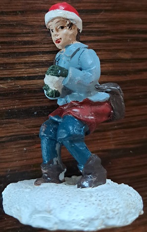 X-Mas Jongen Met Sneeuwbal.*