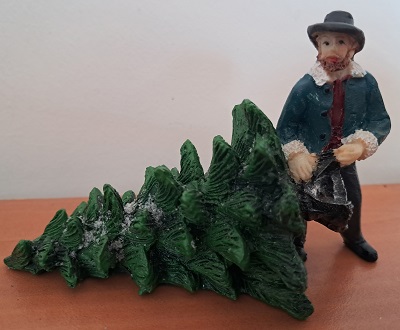 X-Mas Man Met Kerstboom.*