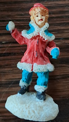 X-Mas Meisje Met Sneeuwbal.*