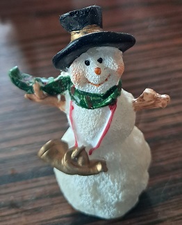 X-Mas Sneeuwman Met Hoorn.*
