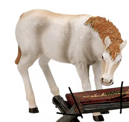 Lemax Horses At The Trough,alleen wit paard.*