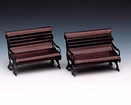 Lemax Metal Park Bench, Set of 2.*