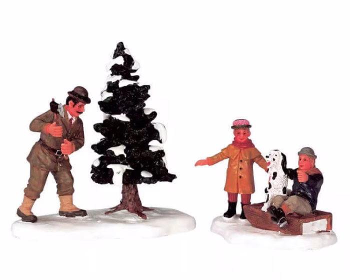 42866 Lemax Fresh Cut Christmas Tree,set of 2.* - Afbeelding 1