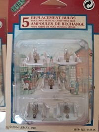 Lemax Replacement Bulbs,Musical Christmas Tree,set of 5.*