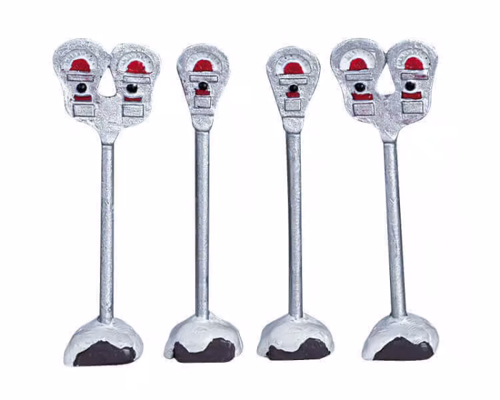 64480 Lemax Parking Meters,set of 4.* - Afbeelding 1