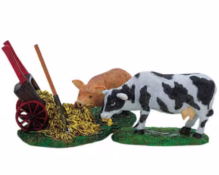 Lemax Chow Time,set of 2.*