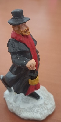 X-Mas Schaatsende Man Met Lantaarn.*