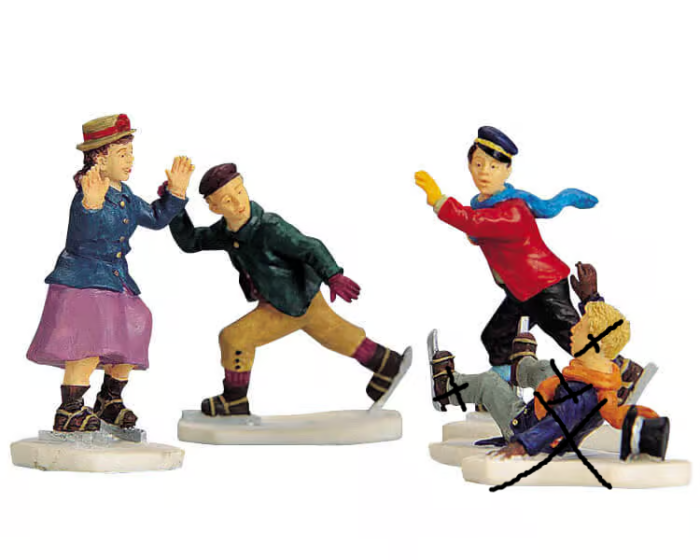 Lemax Ice Skating Follies,Set Of 3!.* - Afbeelding 1