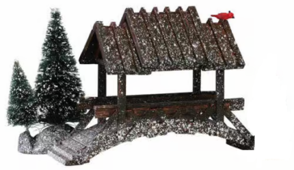 Lemax Wooden bridge with trees.*